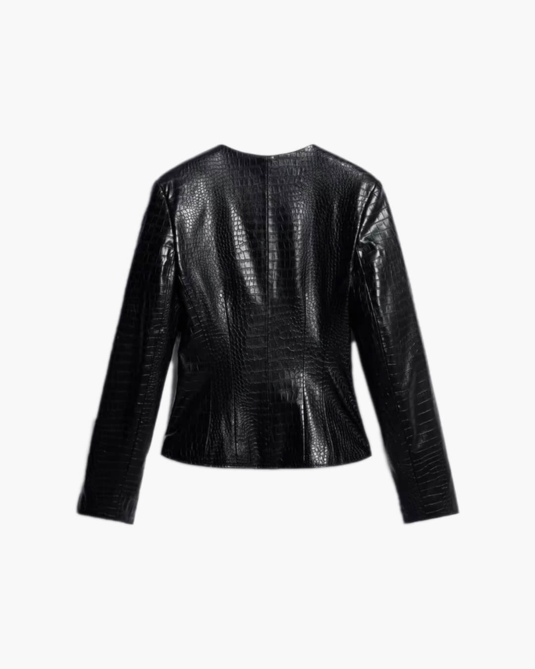 Lola Croc geprägte Kunstlederjacke
