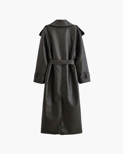 Chaqueta moto larga Kelly en cuero