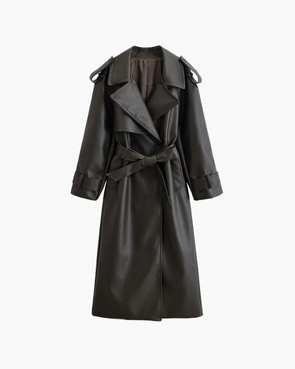 Chaqueta moto larga Kelly en cuero