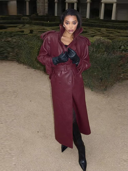 Chaqueta moto larga Kelly en cuero