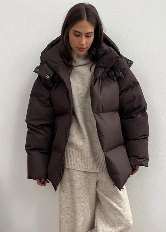 Lola Giacca Puffer Oversize con Cappuccio Staccabile
