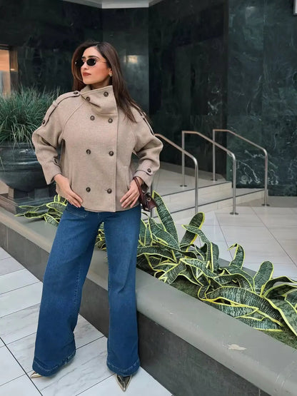 Lisa Stand Collar Oversized Coat