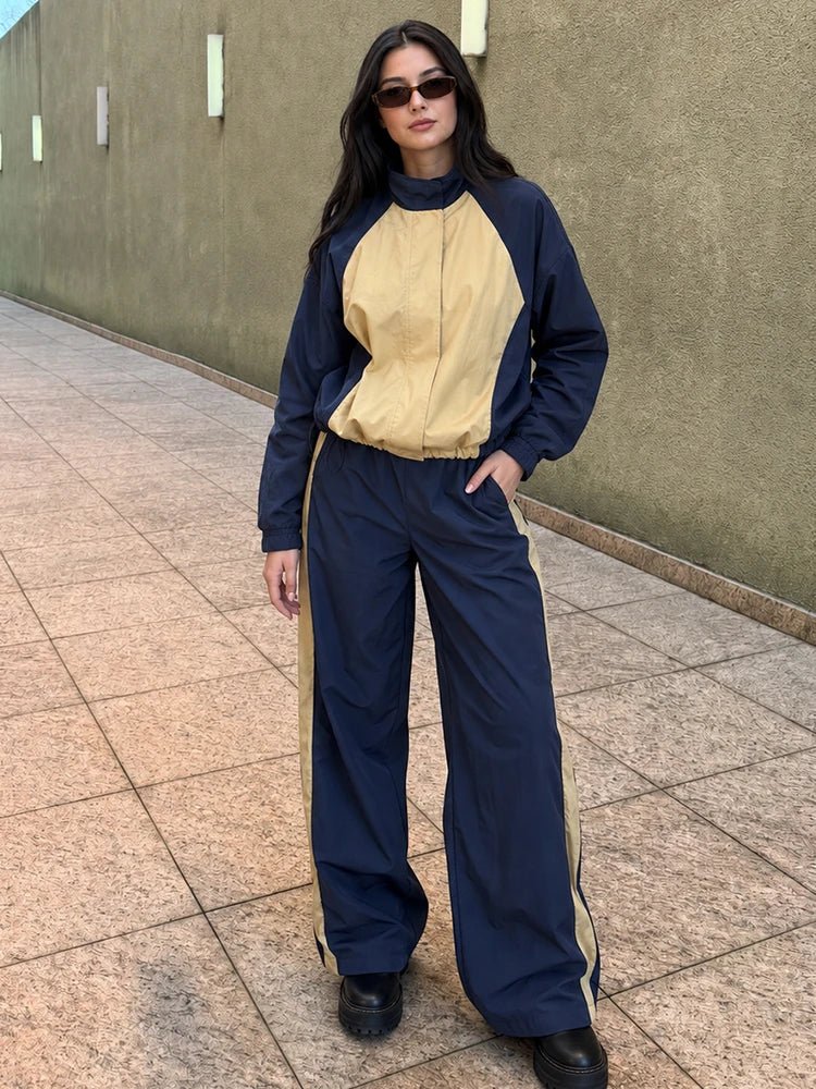 Nora Patchwork Nylon Trainingsanzug