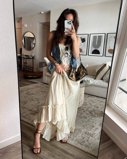 Monica Ruched Cami Maxi Skirt Set