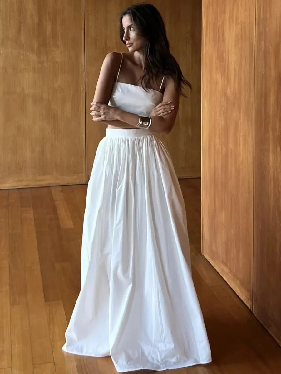 Conjunto Dois Peças Diandra Top Curto Sem Alças
