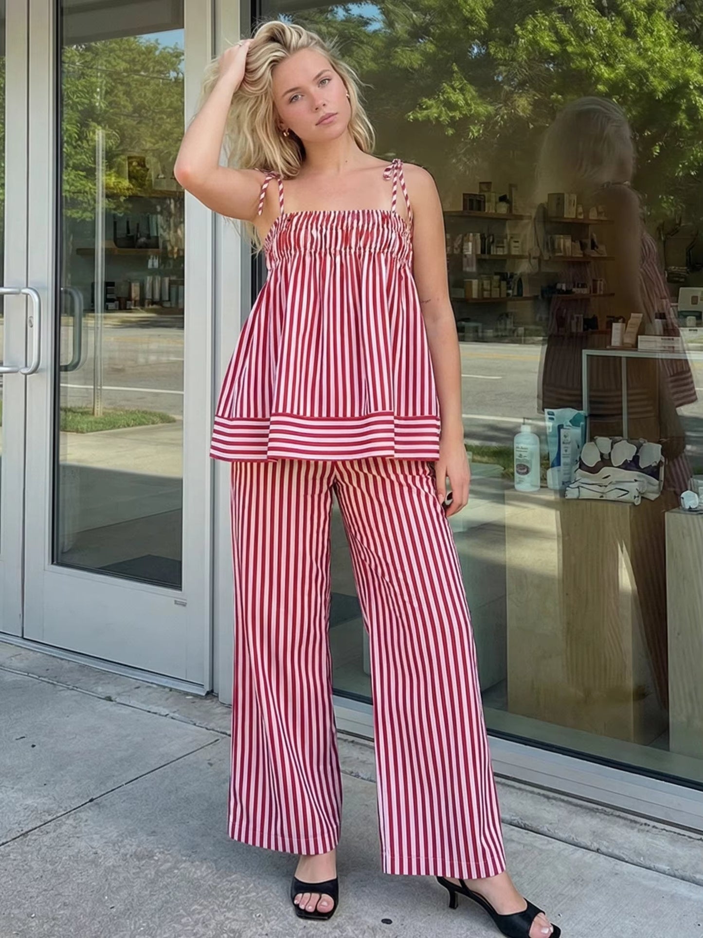 Vesper Striped Pajama Set