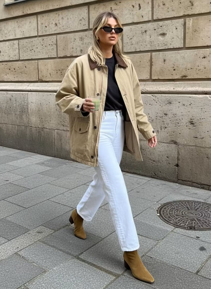 Linda Vintage Utility Canvas Jacket
