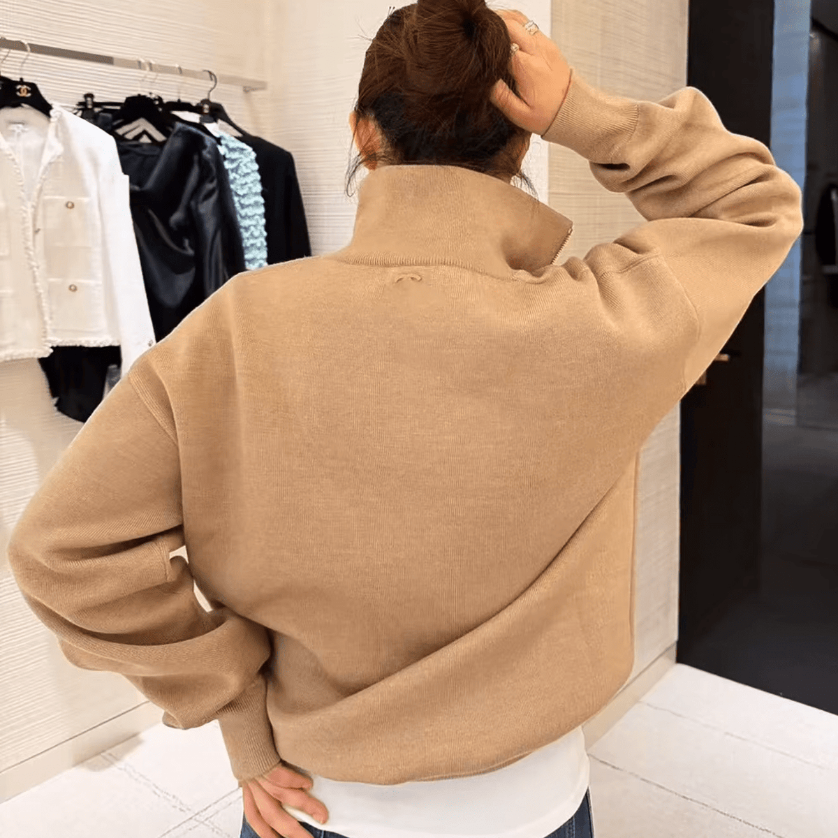 Alice Halb-Reißverschluss Strickpullover