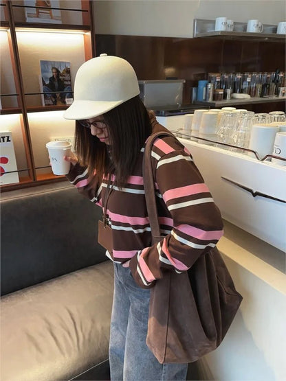 Emily Striped Polo Long Sleeve