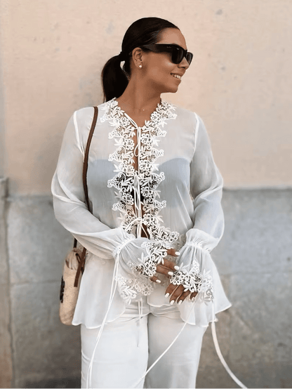 Noor Hollowed Out Cardigan