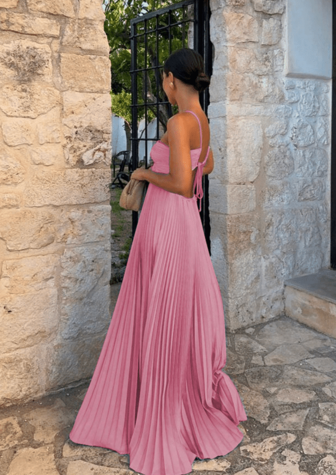 SOKYND Afida Crinkle Chiffon Maxi Dress DressSOKYND-558999-PIN-XS-43223PinkXS