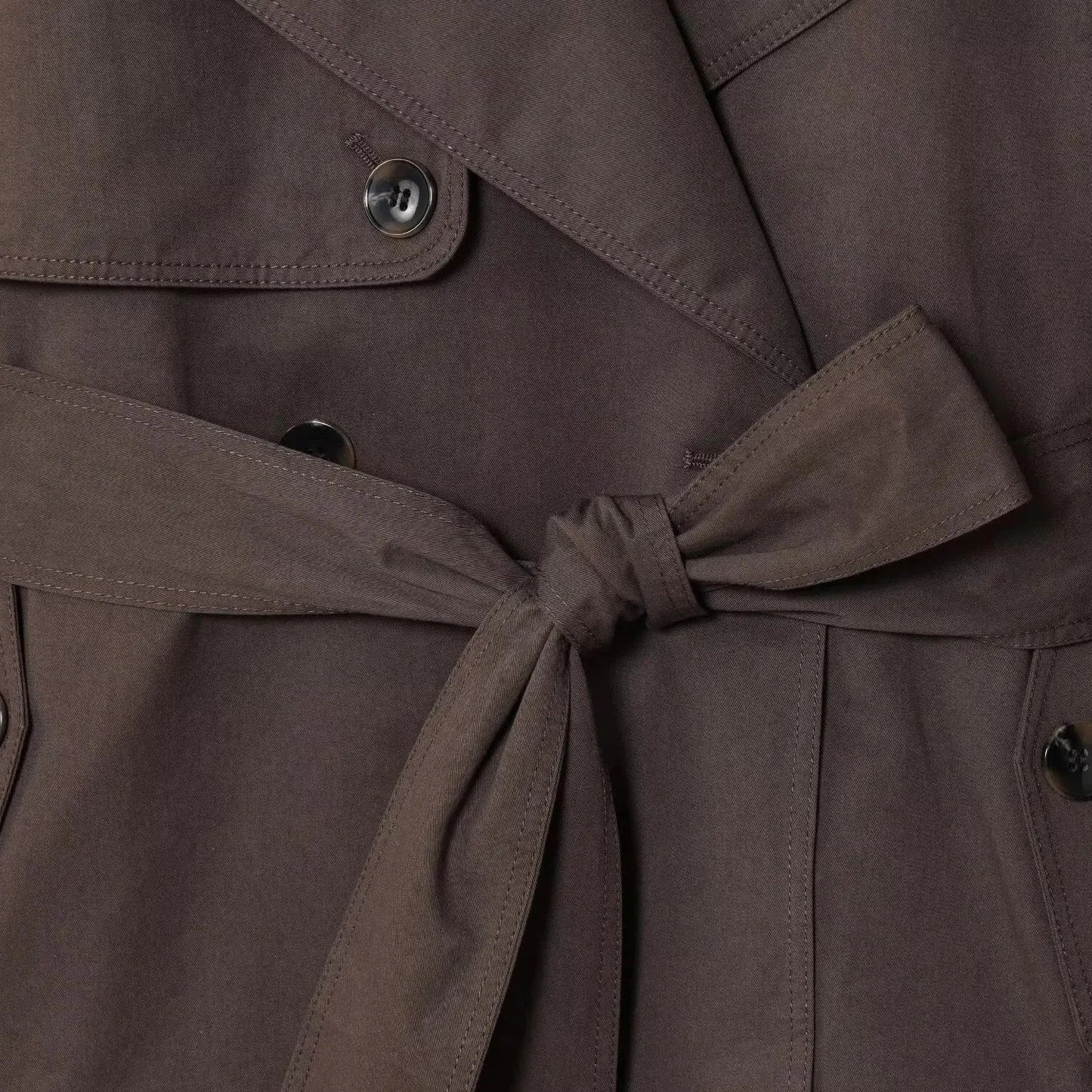 SOKYND Aliya Belted Short Trench Coat Coats & Jacketson1774219786678840331BrownXS
