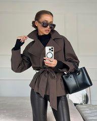 Aliya Gürteltuchkurztrenchcoat
