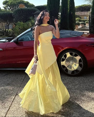 Ambre Vestido Maxi Assimétrico Transparente