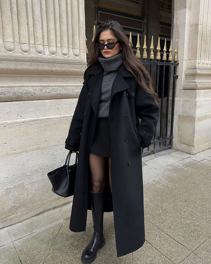 SOKYND Amelia Autumn Winter Coat Coats & JacketsBlackS