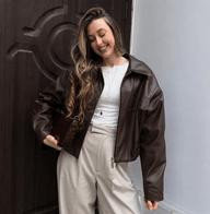 Amy Vintage Faux Leather Jacket