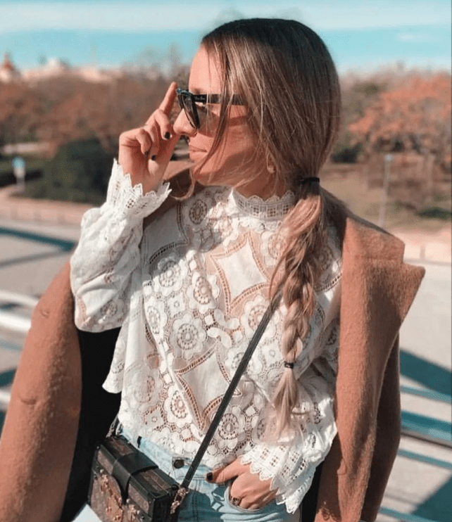 SOKYND Andy Long Sleeve Sheer Lace Top Topsma1773141022777409305WhiteM