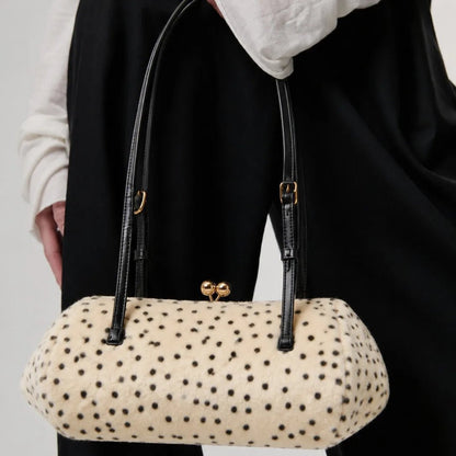 SOKYND Anna Cheetah Faux Fur Shoulder Bag BagSOKYND-427991-BEI-28-67735Beige28x13x12cm