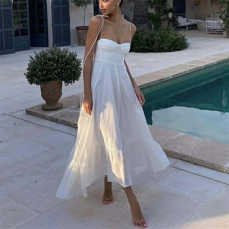 SOKYND Anna Flowing Tiered Midi Dress DressSOKYND-228439-WHI-S-34039WhiteS