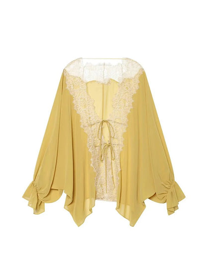 SOKYND Anna Lace Patchwork Blouse BlouseSOKYND-407447-YEL-XS-82007YellowXS