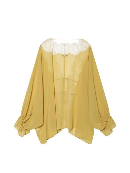 SOKYND Anna Lace Patchwork Blouse BlouseSOKYND-407447-YEL-XS-82007YellowXS