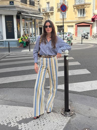 Anna Pantaloni a righe a vita bassa