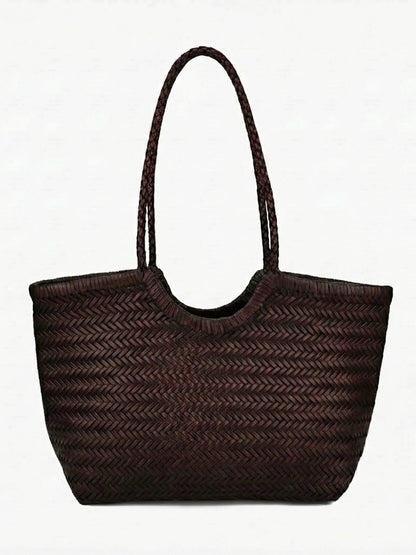SOKYND Anna Woven Faux Leather Bag BagsQo1774219786661508208Dark BrownRegular