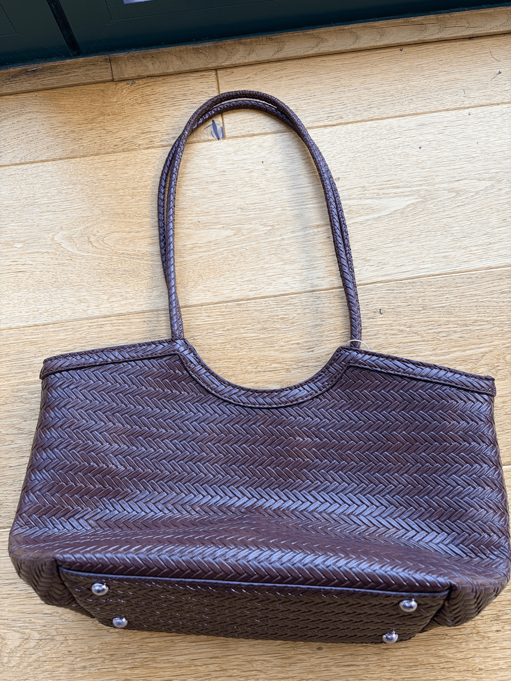 SOKYND Anna Woven Faux Leather Bag BagsQo1774219786661508208Dark BrownRegular