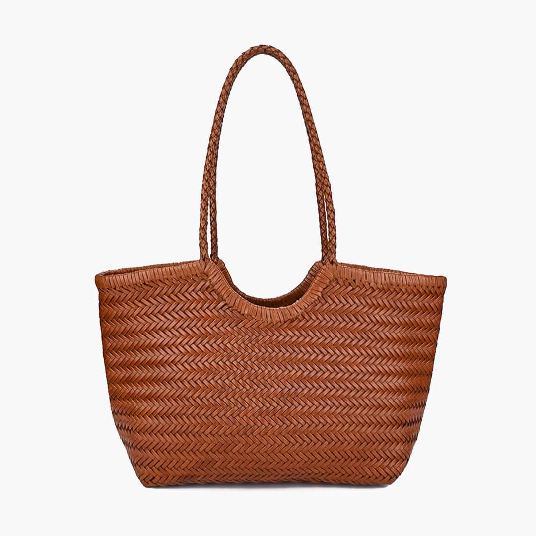 SOKYND Anna Woven Faux Leather Bag BagsKa1774219786661686386Light BrownRegular