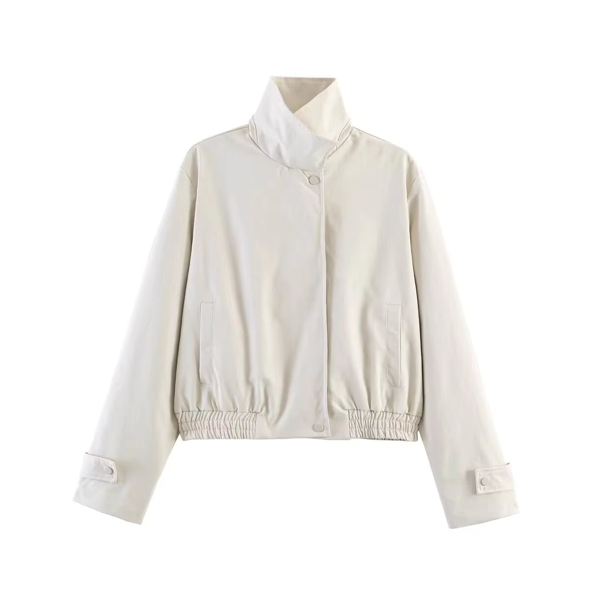 SOKYND Anne High Neck Zip Jacket JacketSOKYND-111575-CRE-S-38583CremeS