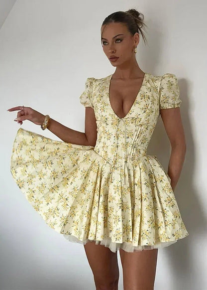 SOKYND Anya V-Neck Mini Dress DressSOKYND-036567-M-OS-03223M