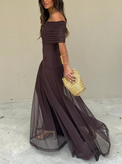 SOKYND Brianna Off Shoulder Maxi Dress DressL