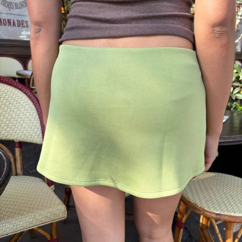 SOKYND Briar Low - Waist Bodycon Mini Skort BottomsGreenS