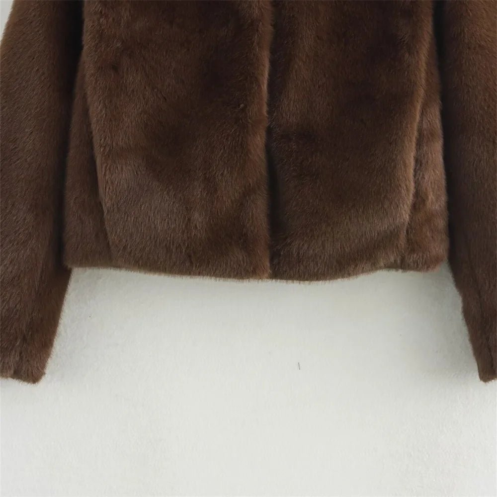 SOKYND Brittany Faux Fur Jacket Coats & JacketsSu1767356248756531430BrownM
