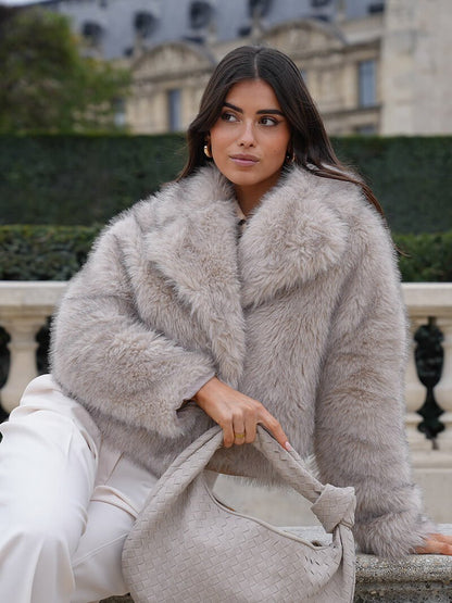 SOKYND Carley Faux Fur Coat Coats & JacketsEw1767356248744329289CreamS