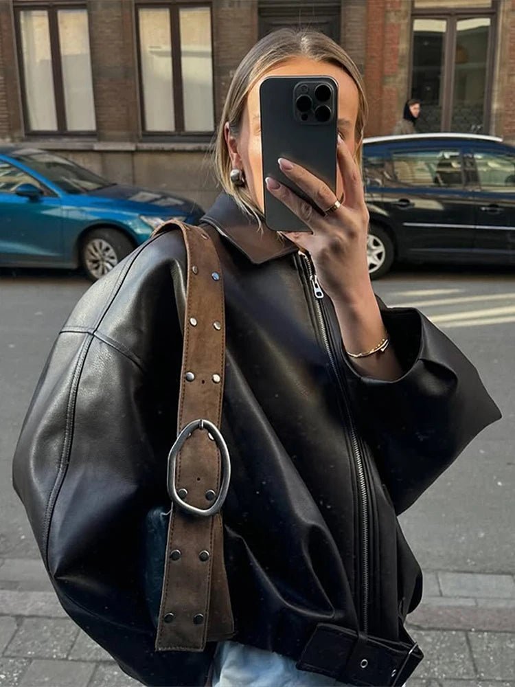 Carlotta Vegan Leather Jacket – SOKYND