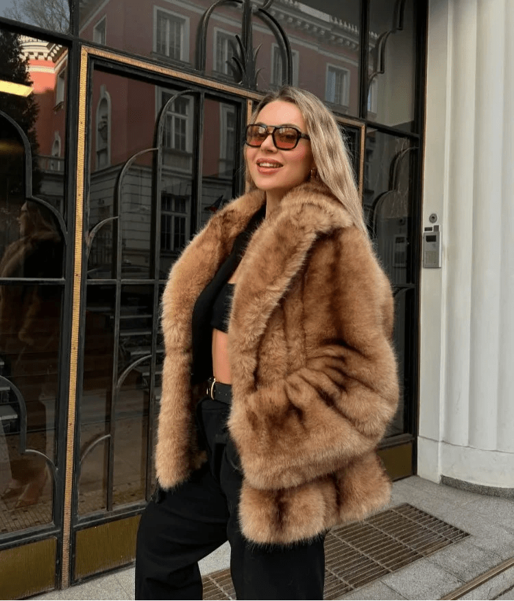 SOKYND Cattleya Faux Fur Coat Coats & Jacketsxr1767356248747144975BrownXL