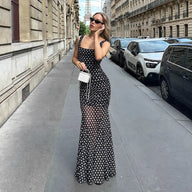 Vestido ajustado Cecile con ondas psicodélicas