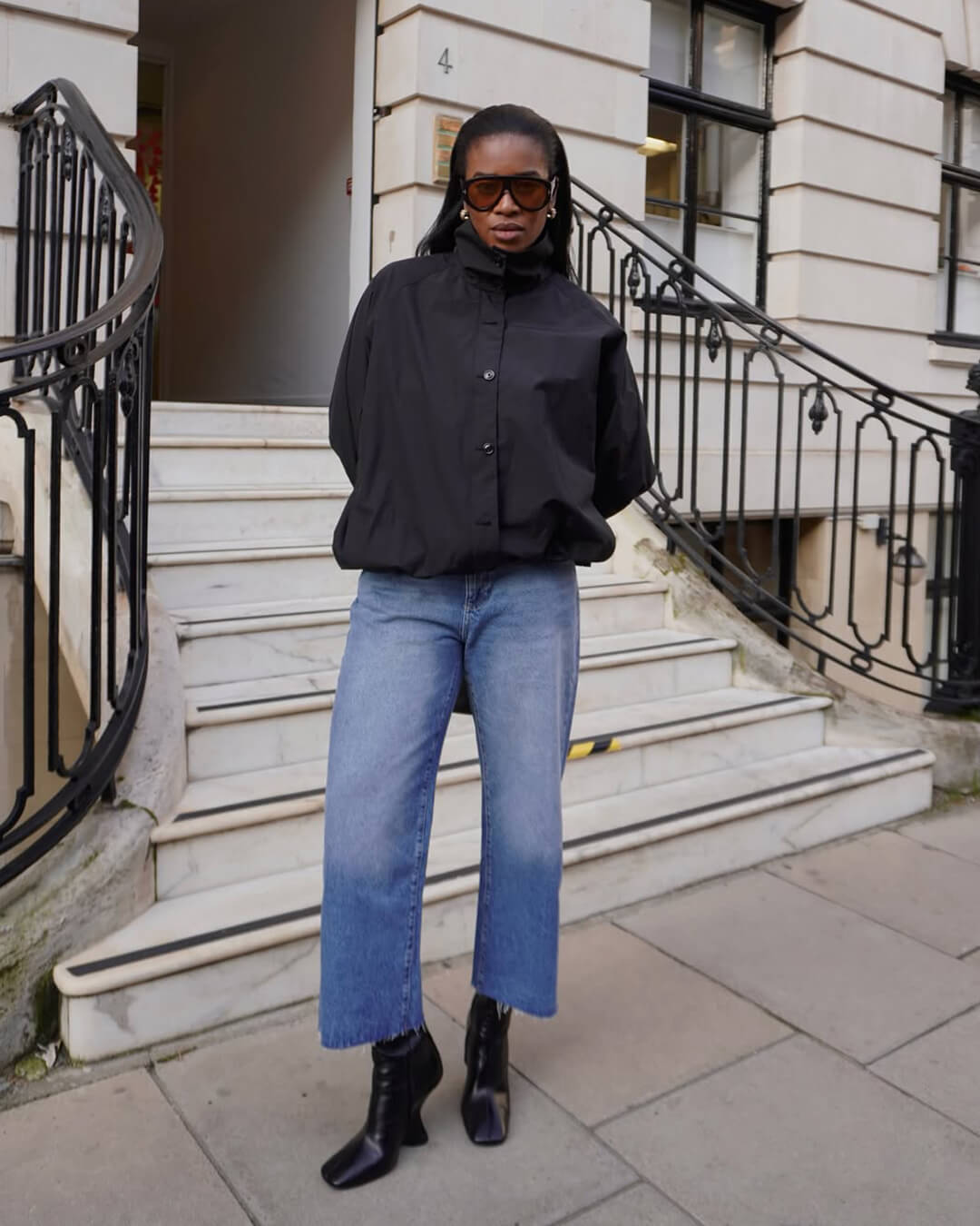 SOKYND Celeste High - Neck Jacket Coats & JacketsBlackM