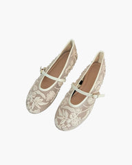 Ballerine Christine in rete con perline