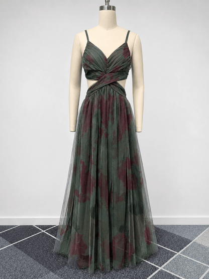 SOKYND Cloe Floral Tulle Maxi Dress DressSOKYND-727703-GRE-S-00215GreenS