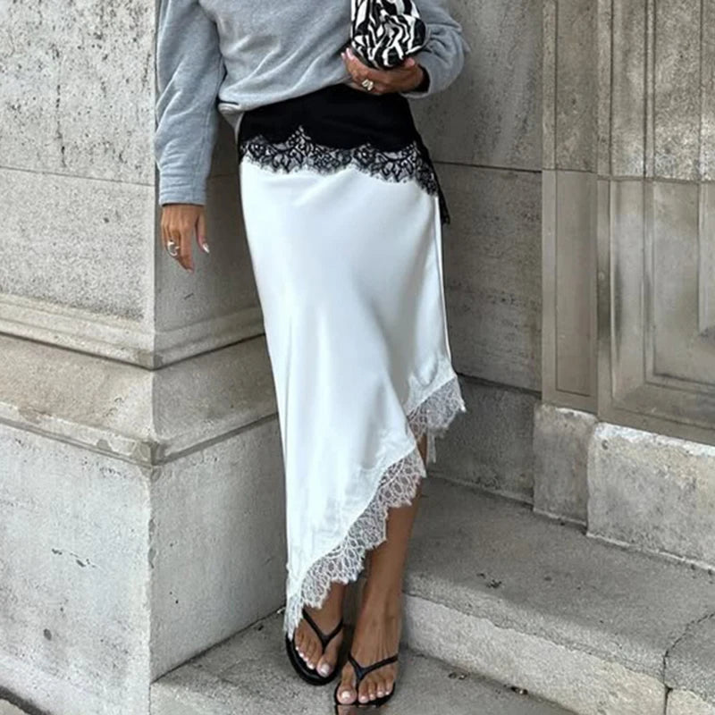 SOKYND Connie Asymmetric Midi Skirt Skirtsdw1772777205899307264L