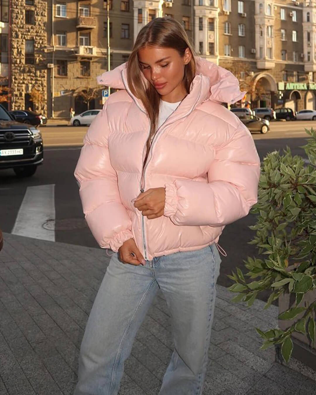 SOKYND Davina Hooded Puffer Jacket Coats & JacketscO1767356248748017991PinkS