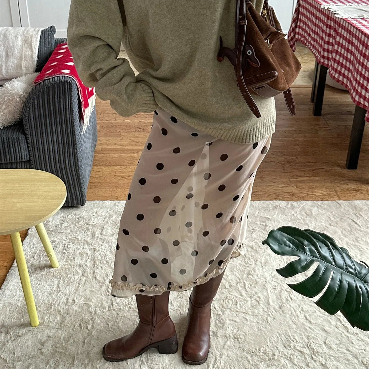 SOKYND Delilah Sheer Mesh Midi Skirt SkirtWhiteS