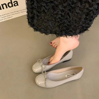 SOKYND Delphine Bowtie Ballet Flats ShoesGrey35