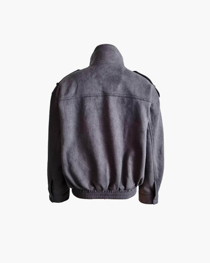 SOKYND Delphine High-Neck Suede Jacket Coats & JacketsSOKYND-561751-CHA-XS-01367CharcoalXS