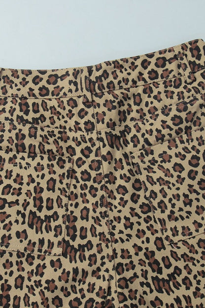 SOKYND Denise Leopard Print Shorts ShortsSOKYND-500311-L-OS-73015L