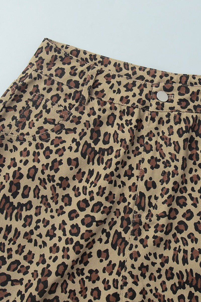 SOKYND Denise Leopard Print Shorts ShortsSOKYND-500311-L-OS-73015L