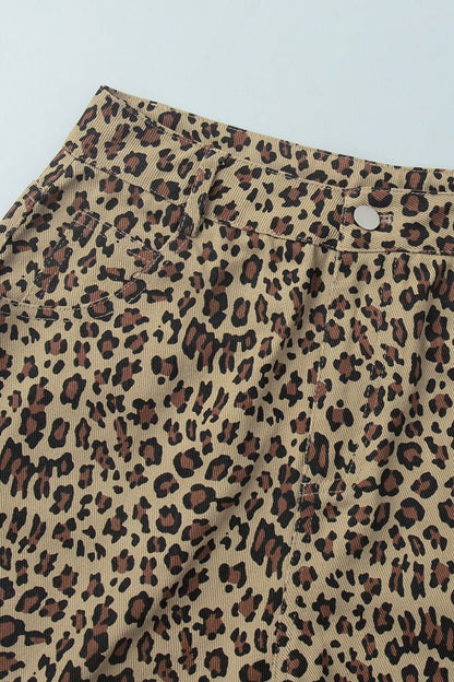 SOKYND Denise Leopard Print Shorts ShortsSOKYND-500311-L-OS-73015L