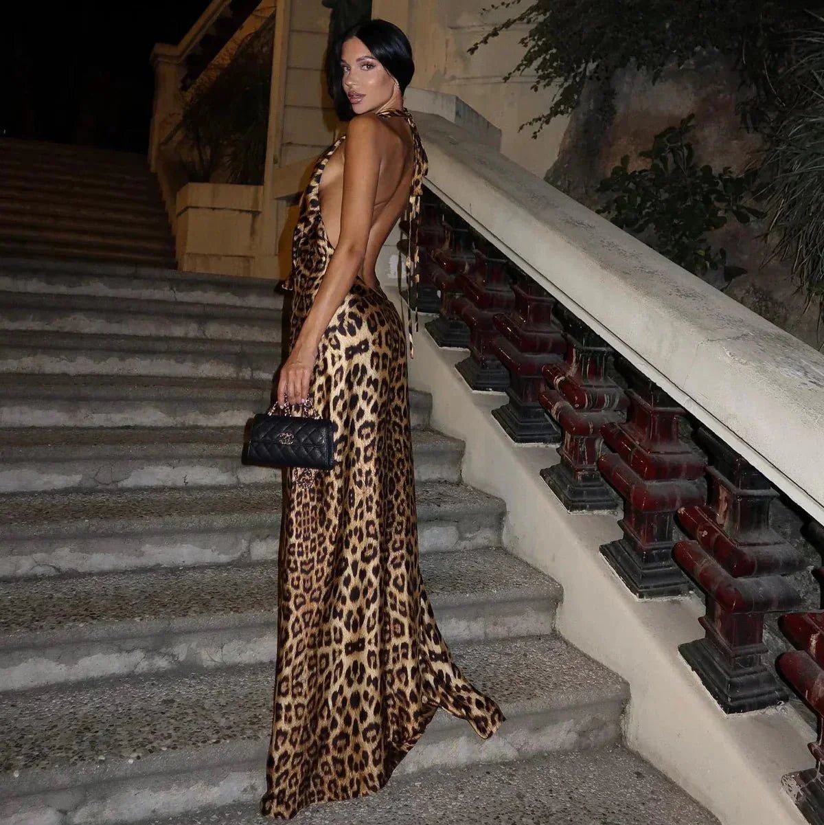 SOKYND Diana Leopard Print Halter Backless Maxi Dress DressSOKYND-594391-LEO-XS-99383LeopardXS